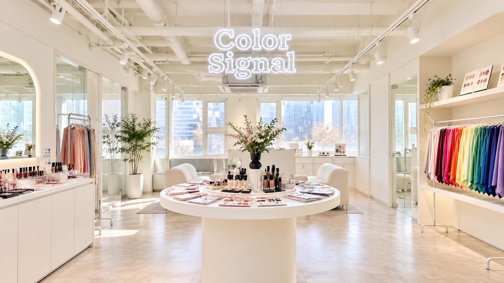 Color Signal personal color studio interior in Sinsa, Seoul