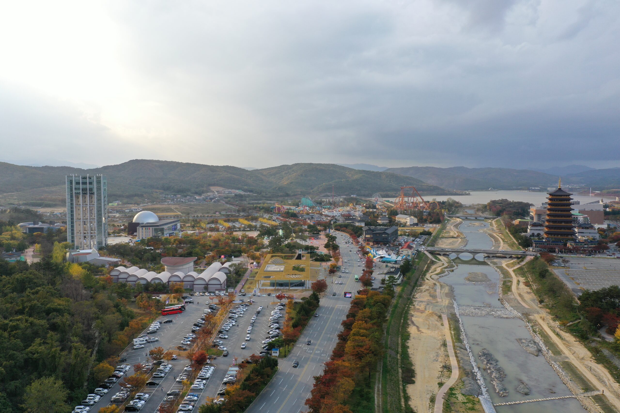 Aerial view of Gyeongju in Gyeongsangbuk-do, South Korea
