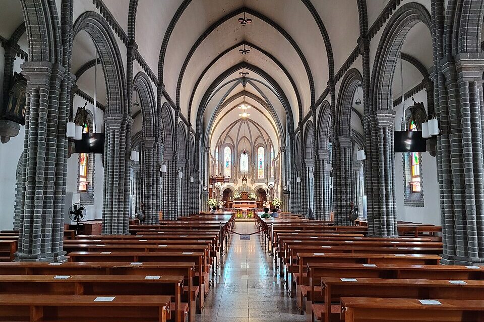Gyesan Cathedral on the Daegu Modern Culture Alley walking route