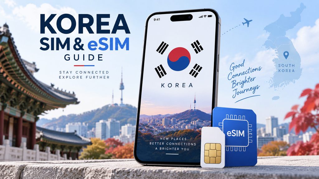 Smartphone using eSIM technology while traveling