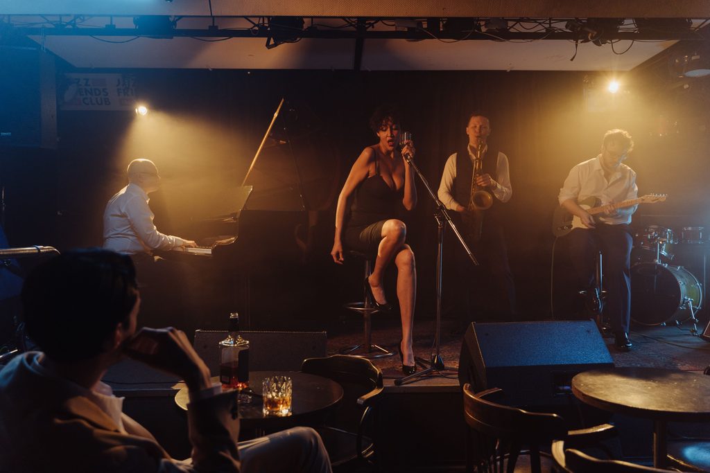 Live jazz performance in an intimate nightlife venue