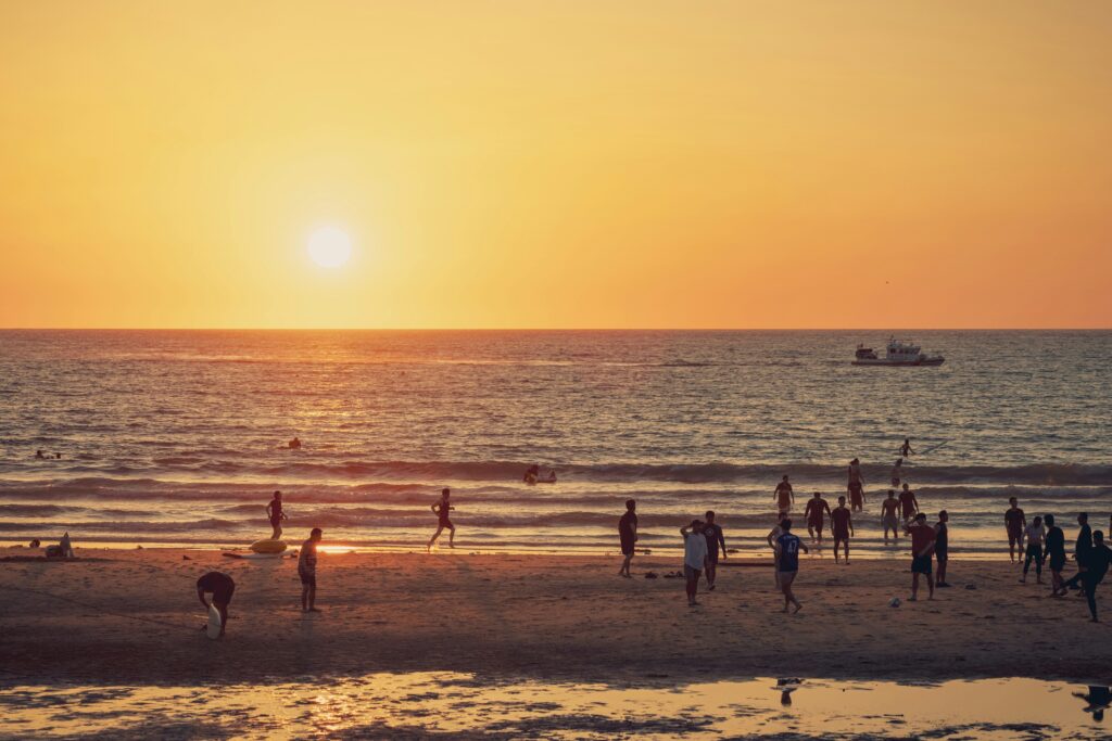 Mallipo Beach at sunset in Taean, Chungcheongnam-do, South Korea