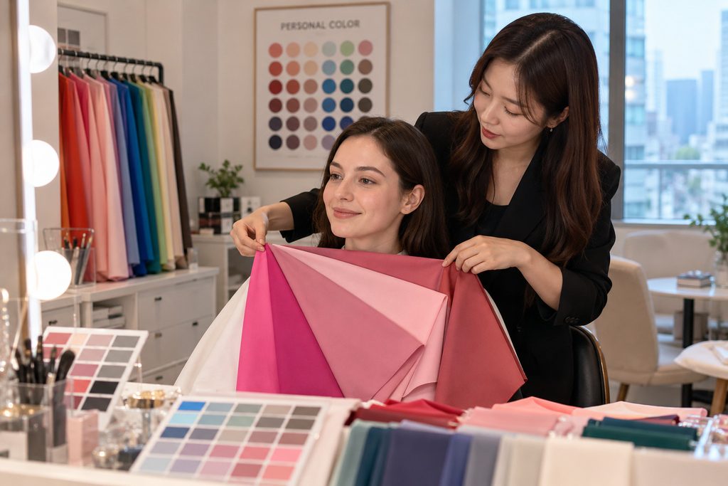 Personal color analysis consultation in Seoul with a Korean color consultant