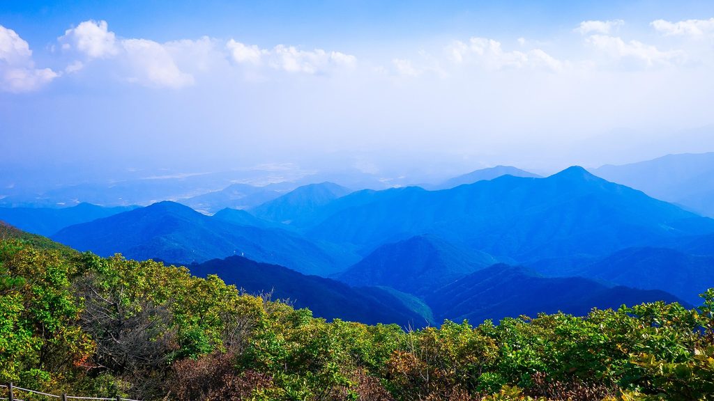 Sobaeksan mountain scenery in Yeongju, Gyeongsangbuk-do